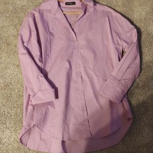 Lilac button down long sleeve shirt